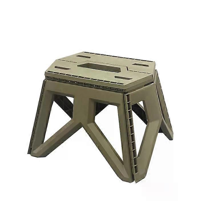 Portable Folding Stool-Thickened Plastic,Outdoor Fishing,Army Green