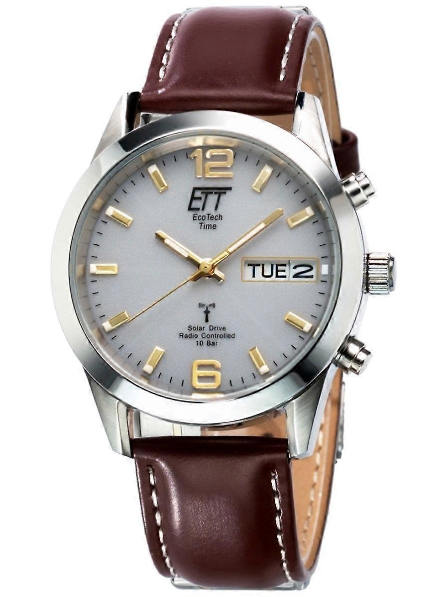 AN Eco Tech Time Braun Echtes Leder Gobi EGS-11248-12L Herrenuhr