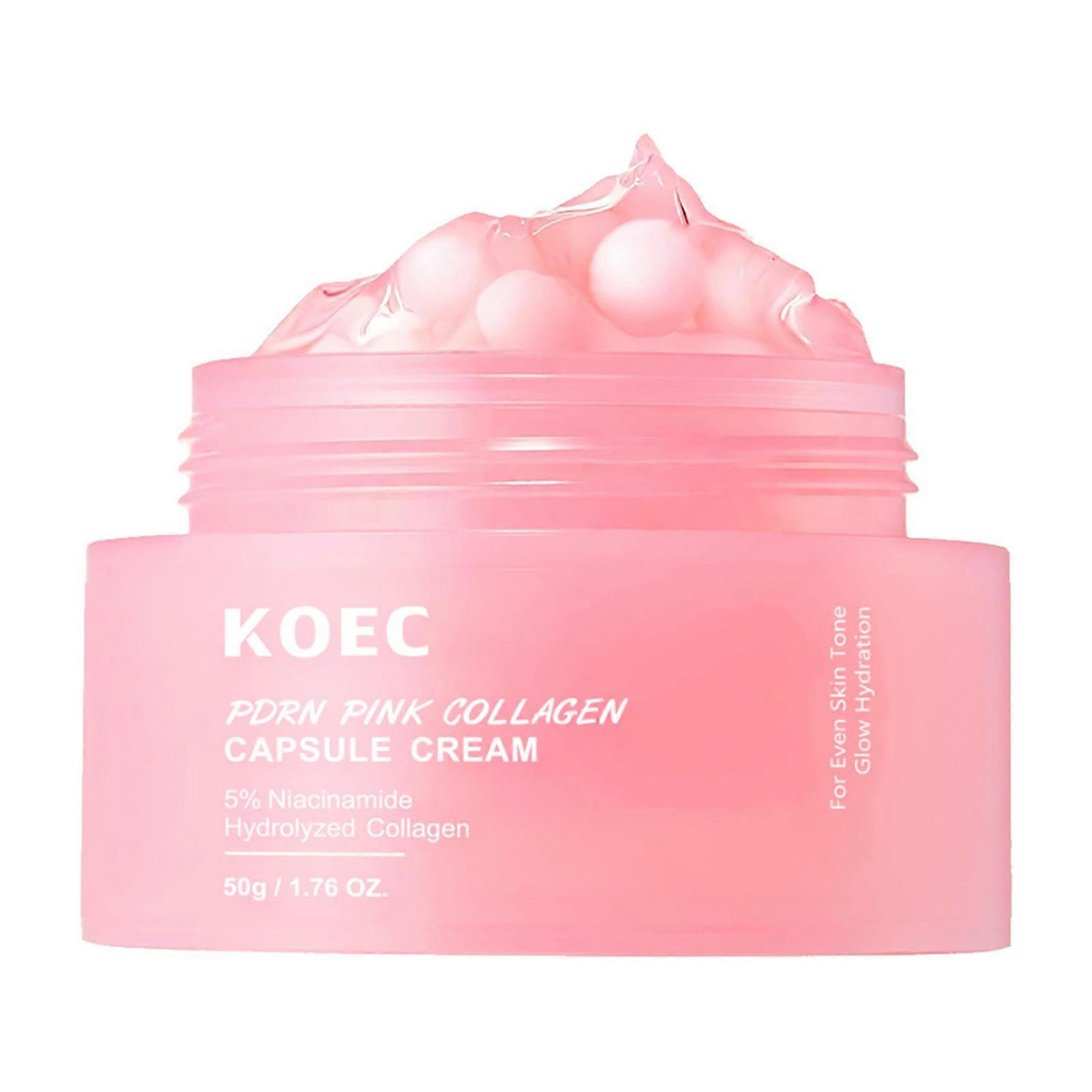 PDRN Pink Collagen Cream Serum for Glowing Skin Niacinamide Hydrating Firming Moisturizing Anti-aging Skin Care