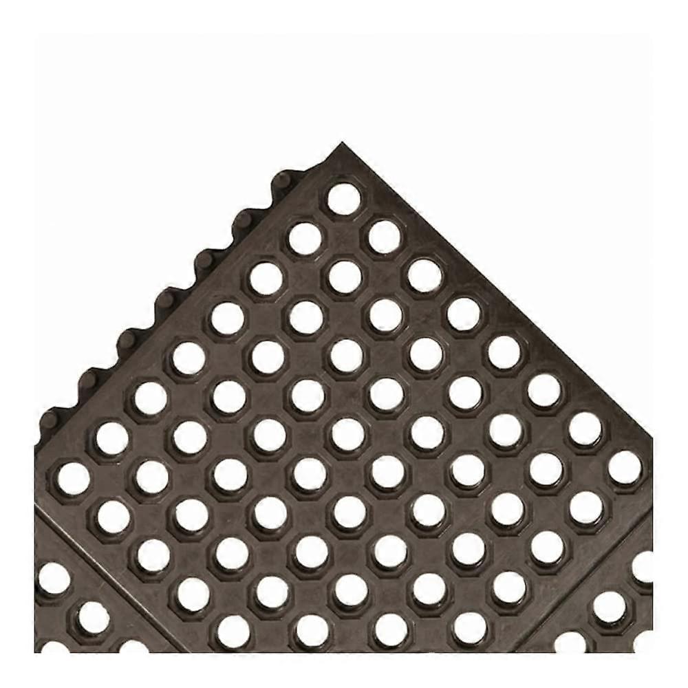 550S0033BL Mat 3' x 3' Black Anti-Fatigue Floor Mat for Workspaces