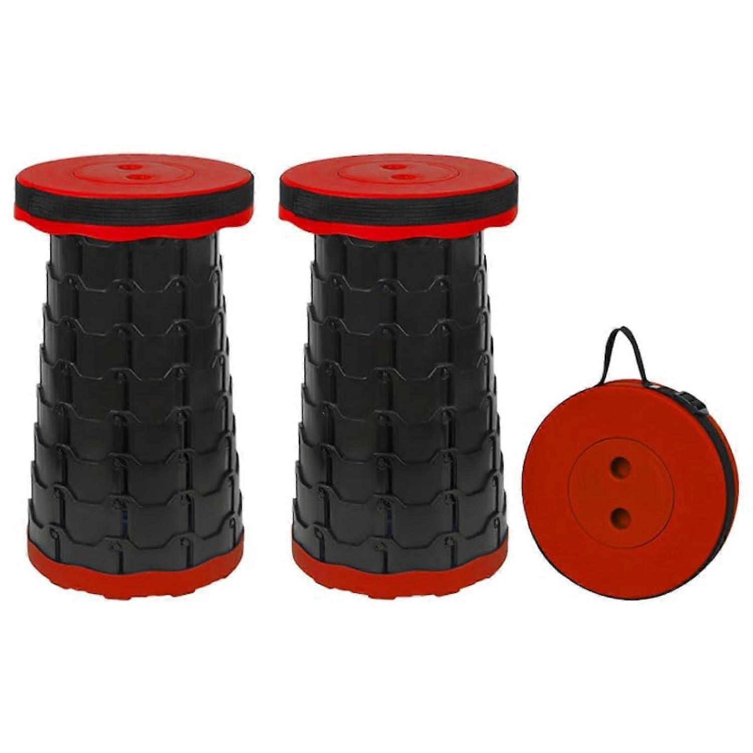 2 عبوة كرسي قابل للطي قابل للطي كرسي قابل للطي في الهواء الطلق لصيد الأسماك رحلات المشي لمسافات طويلة شواء أحمر 2 عبوة