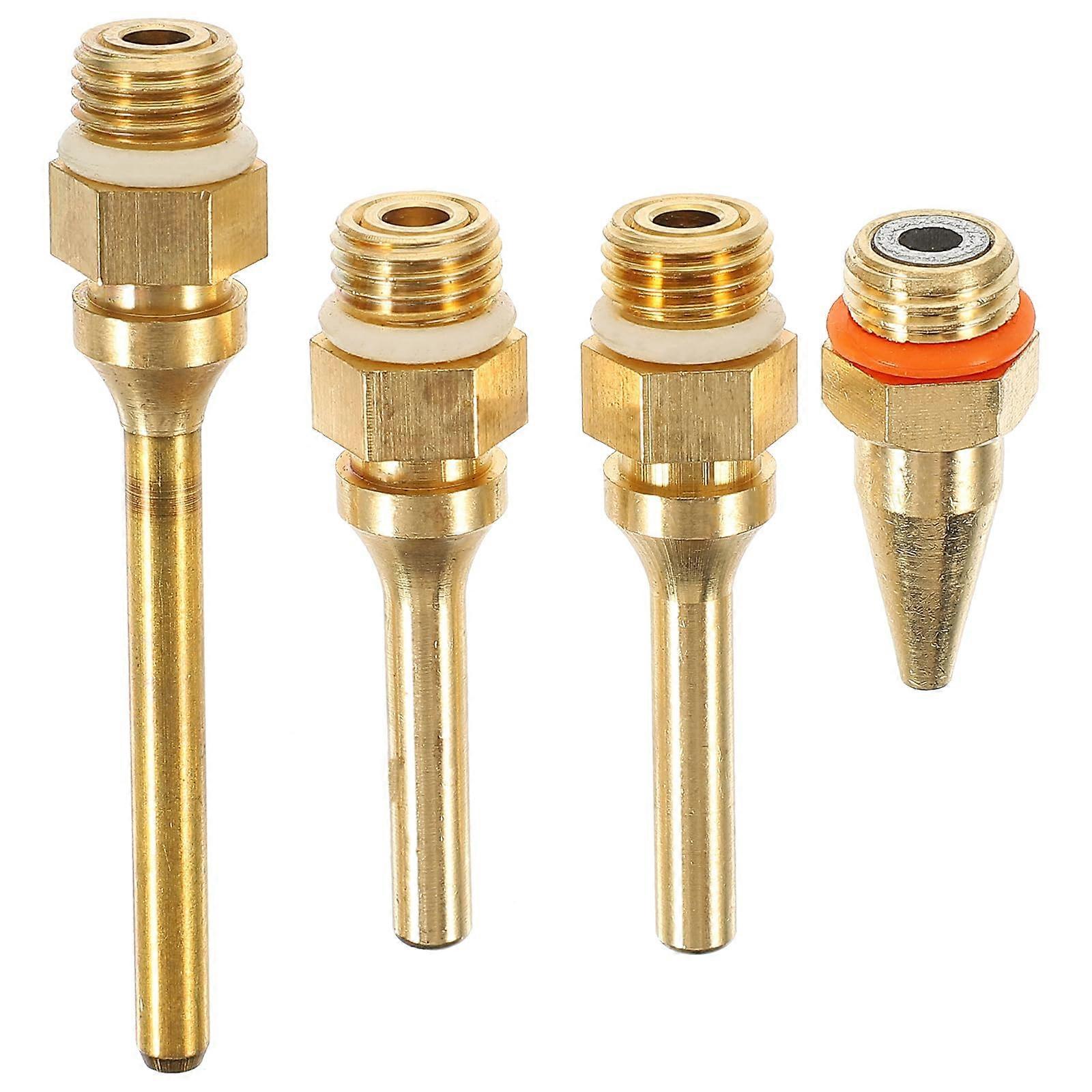 Copper Glue Tip Nozzle Set - 4Pcs Extra Fine Interchangeable Hot Glue Tips, Bore Diameter 70mm, 50mm, 30mm