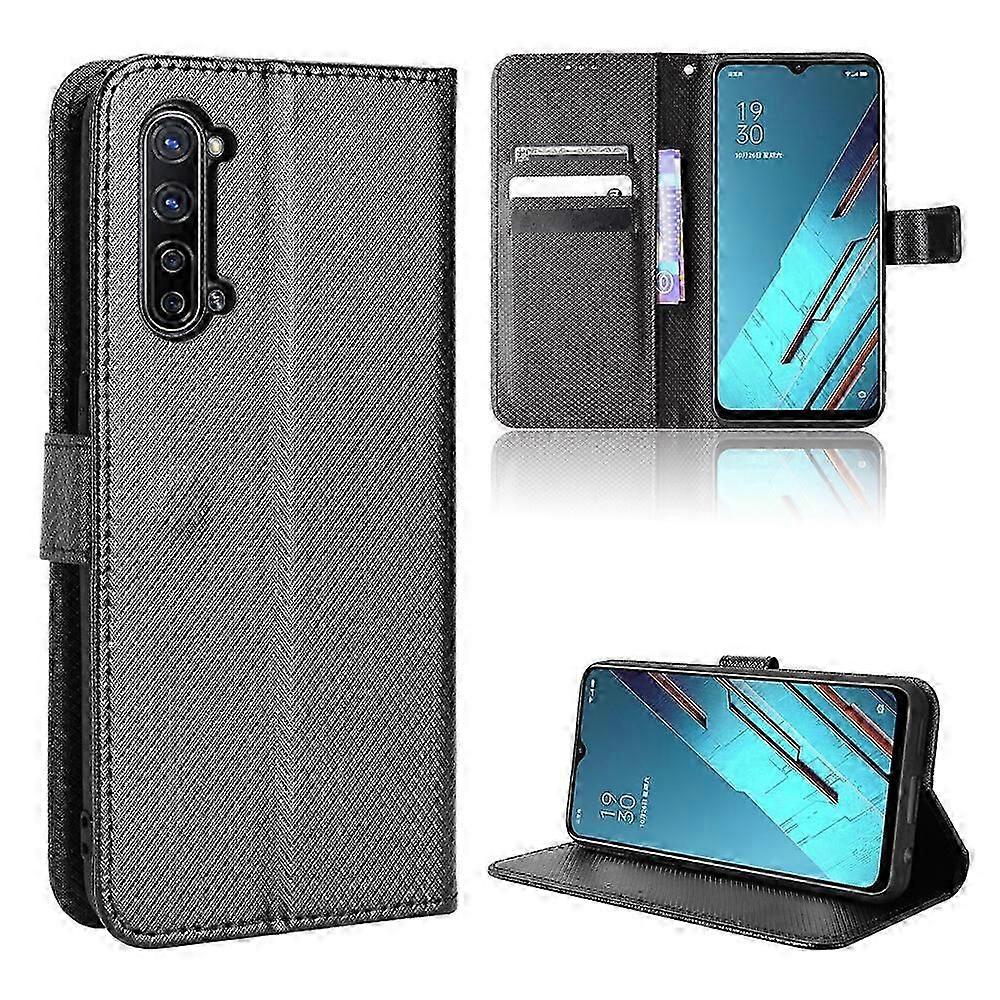 Applies to Compatible with OPPO Find X2 Lite Wallet Case Diamond Pattern Pu Leather Cover With Magnetic Closure Card Slots