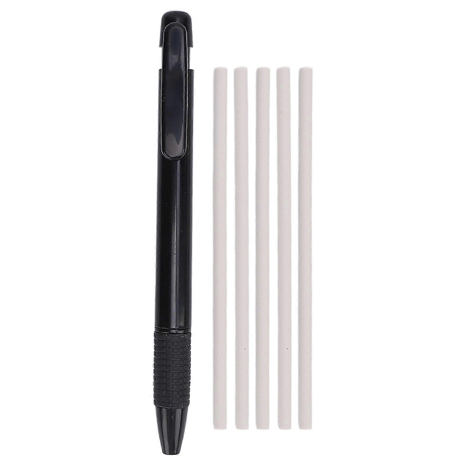 Mechanical Retractable Pen Style Eraser with 5 Replacement Refills for Writing Drawing Sketching