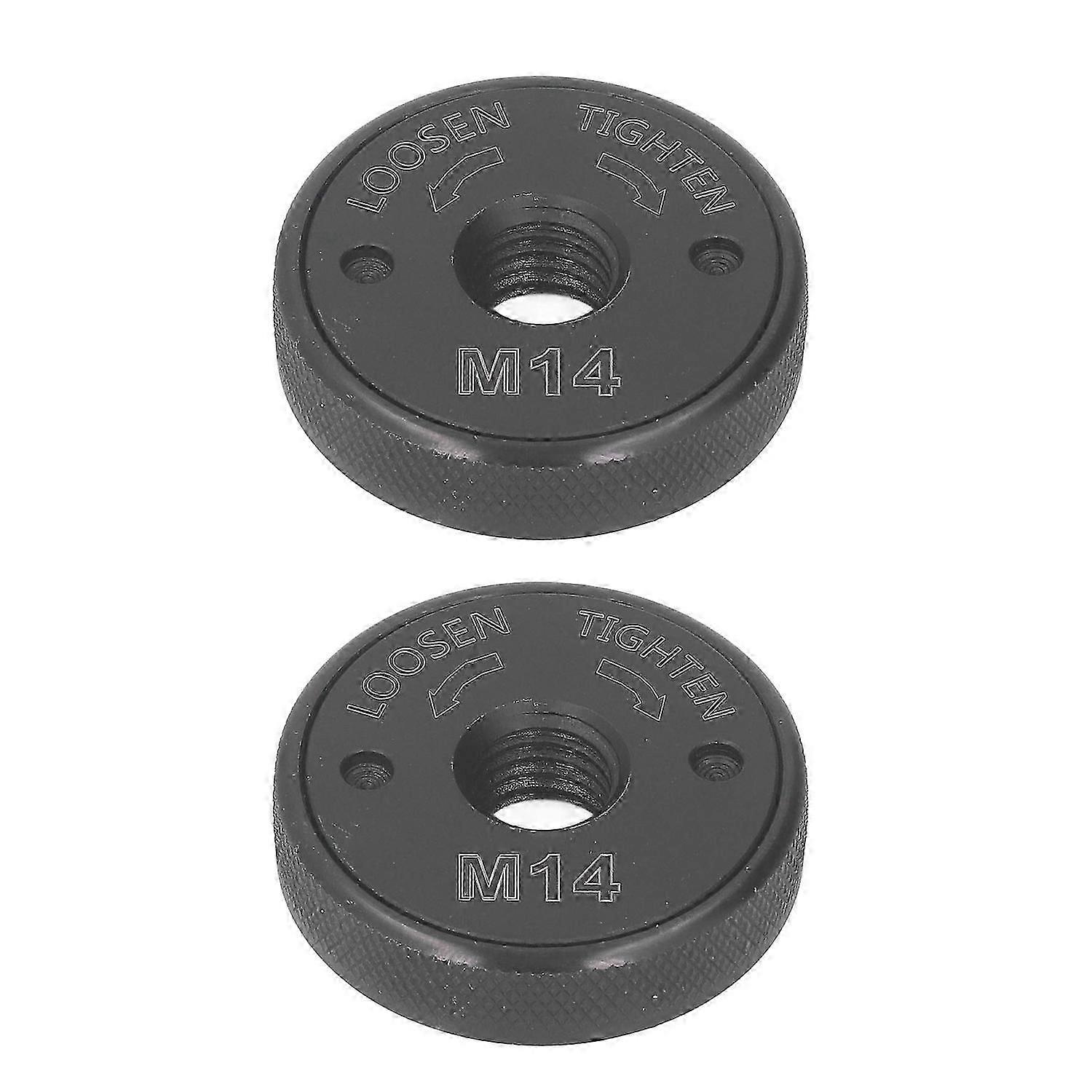 2pcs Angle Grinder Flange Nuts M14 Female Thread 47mm Diameter Quick Release Self Locking Pressure P