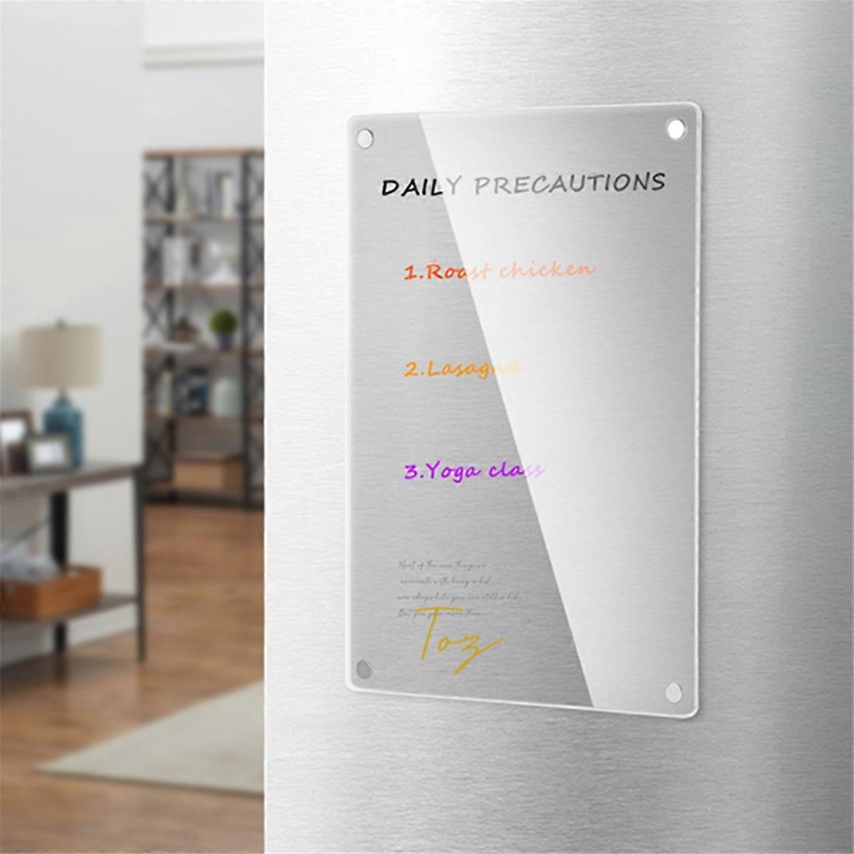 Dimensional Magnetic Transparent Acrylic Weekly Plan Notes Message Board Erasable DIY Magnetic Refri
