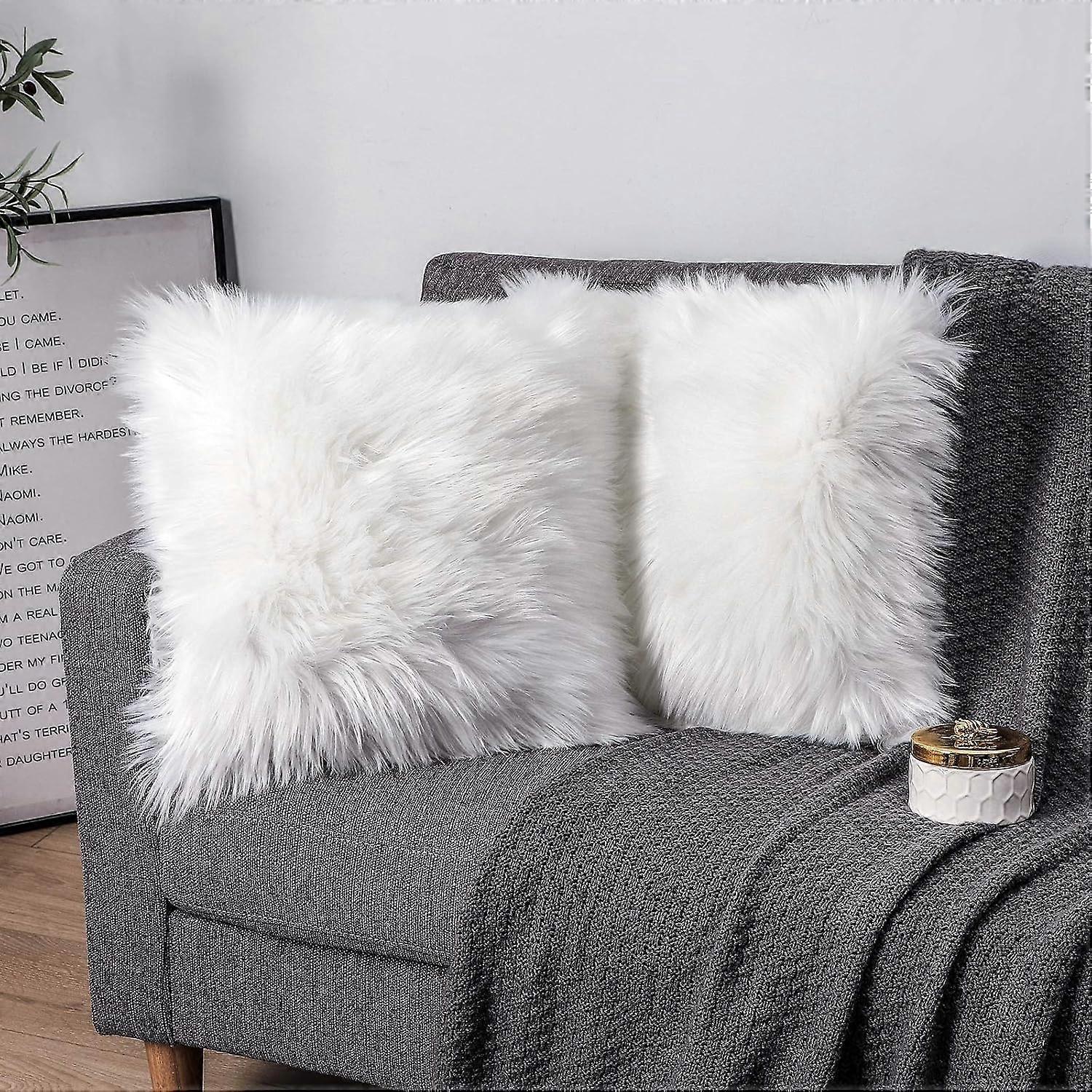 2 Stück Plüschkissen-50-50 cm [einseitiger Plüsch]