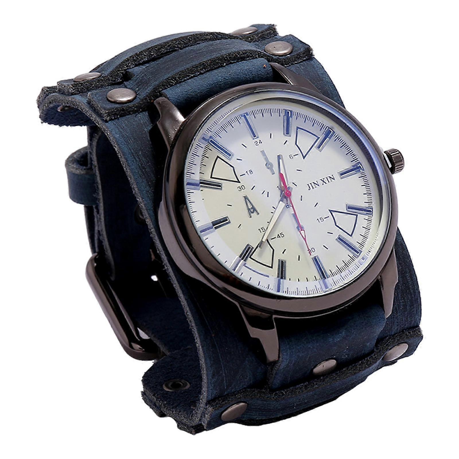 Leather Pointer Watch Bracelets 5cm Male Bangles Accessories , Soft ,
