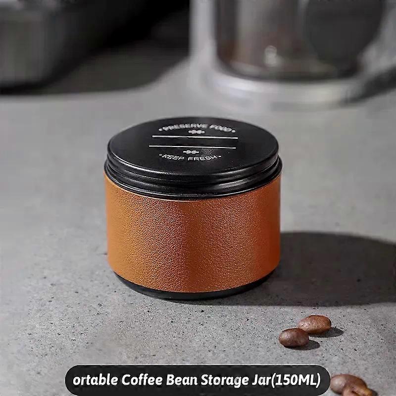 Portable Aluminum Coffee Bean Storage Jar Threaded Seal Moisture Proof Compact Multi Functional Freshness Preservation