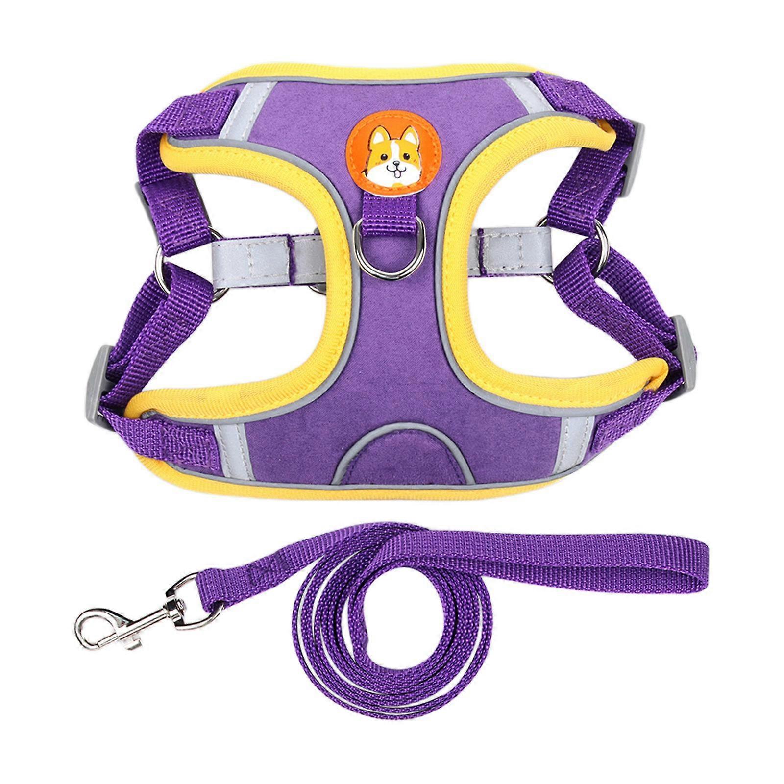 Dog Harness Leashs Set Soft Padded Adjustable for Puppy Reflective