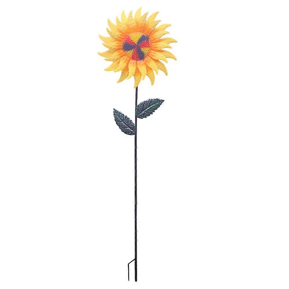 Sunflower Windmill Outdoor Park Inserting Windmill Adornment Windmill Decor