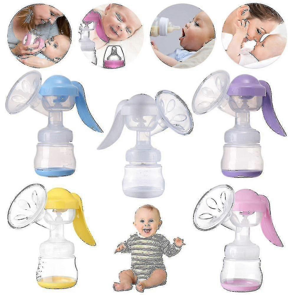 Manual Breast Pump With Milk Bottle,portable Breastfeeding Pumps , Manual Breastfeeding Massage Breast Pump