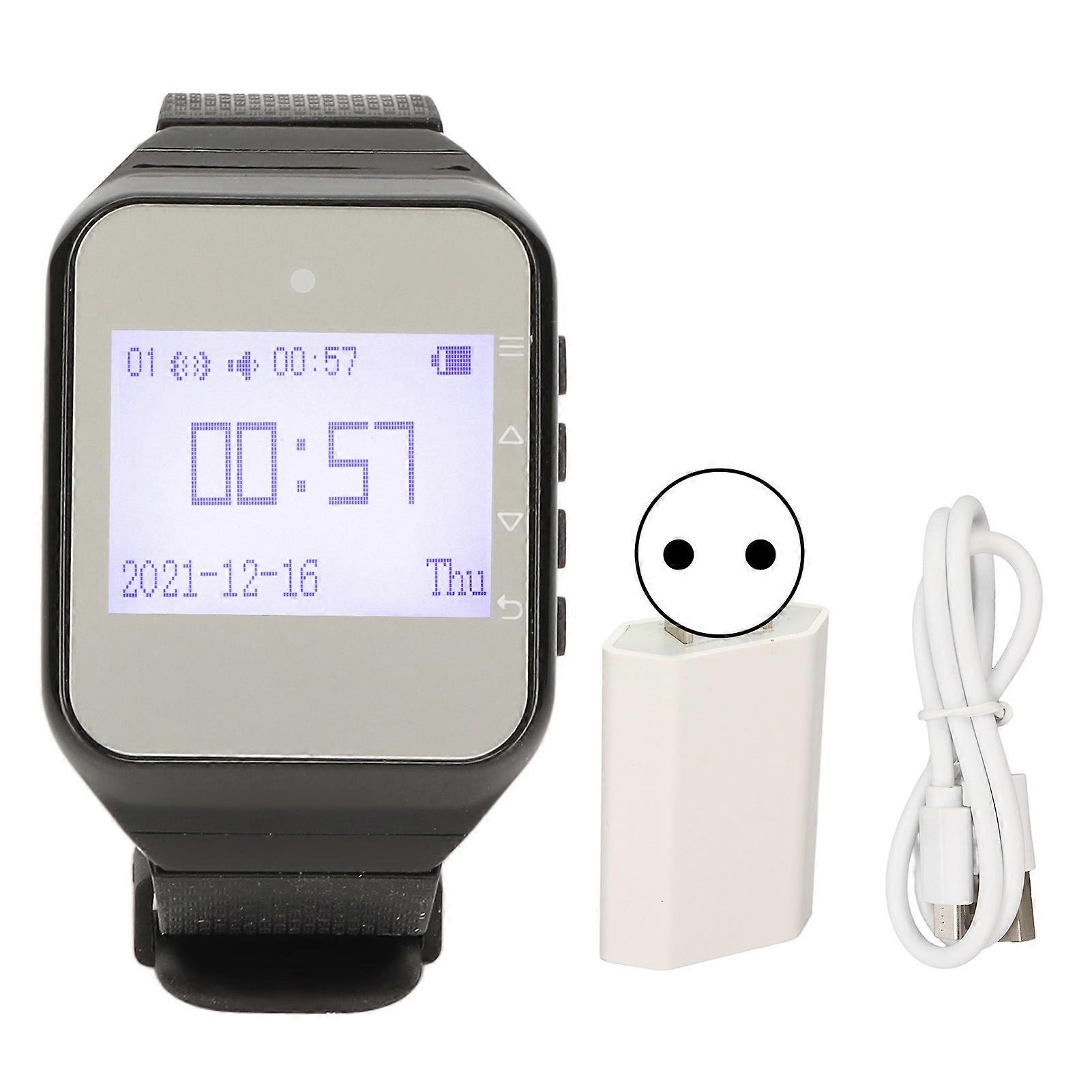 Uhr Pager LCD-Kalenderanzeige Ein-Knopf-Alarm-Vibration Drahtloses Anrufsystem für Catering-Fabriken