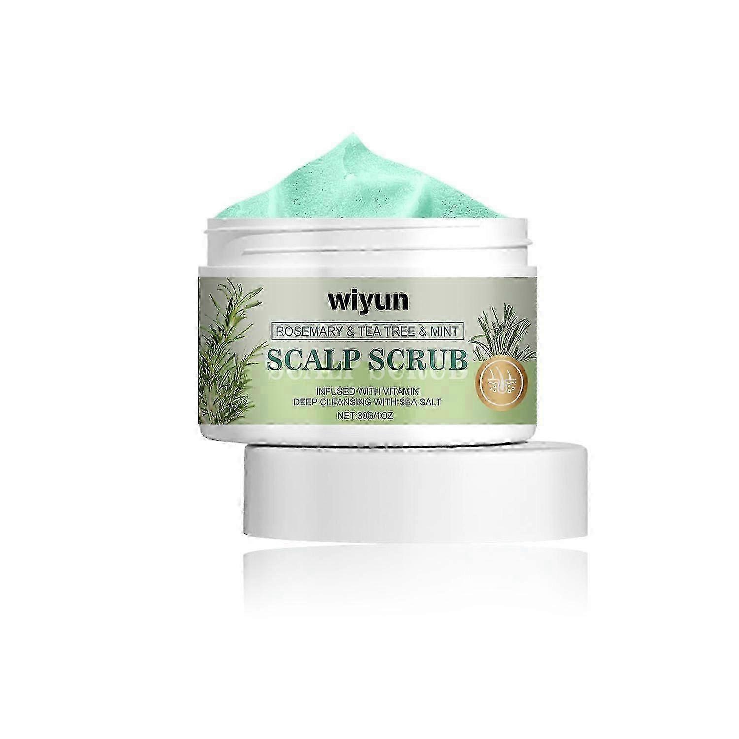Wiyun Rosemary Scalp Scrub, A Gentle Scalp Treatment That Cleanses Exfoliates, Nourishes,