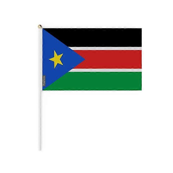 Mini Flag - Multicolor - South Sudan - 20 x 30 cm - Pack of 100 pieces - Durable Polyester