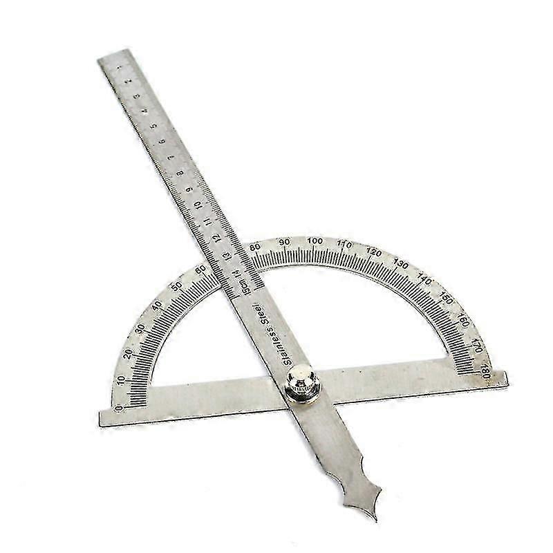 360-Degree Stainless Steel Round Protractor with Multifunctional Design-Good
