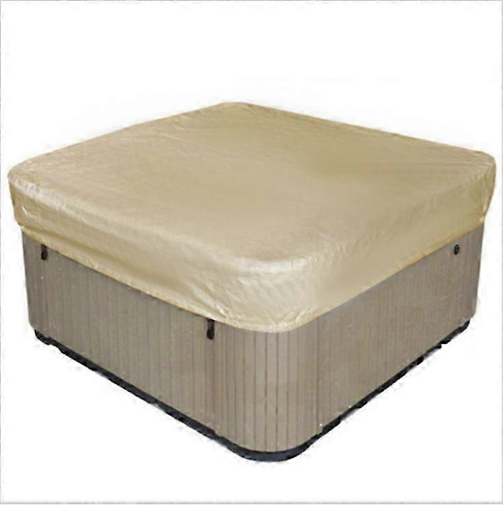 SZTXJ Carré Spa Extérieur Imperméable Polyester Couverture De Bain À Remous Beige (220 * 220 * 30cm)