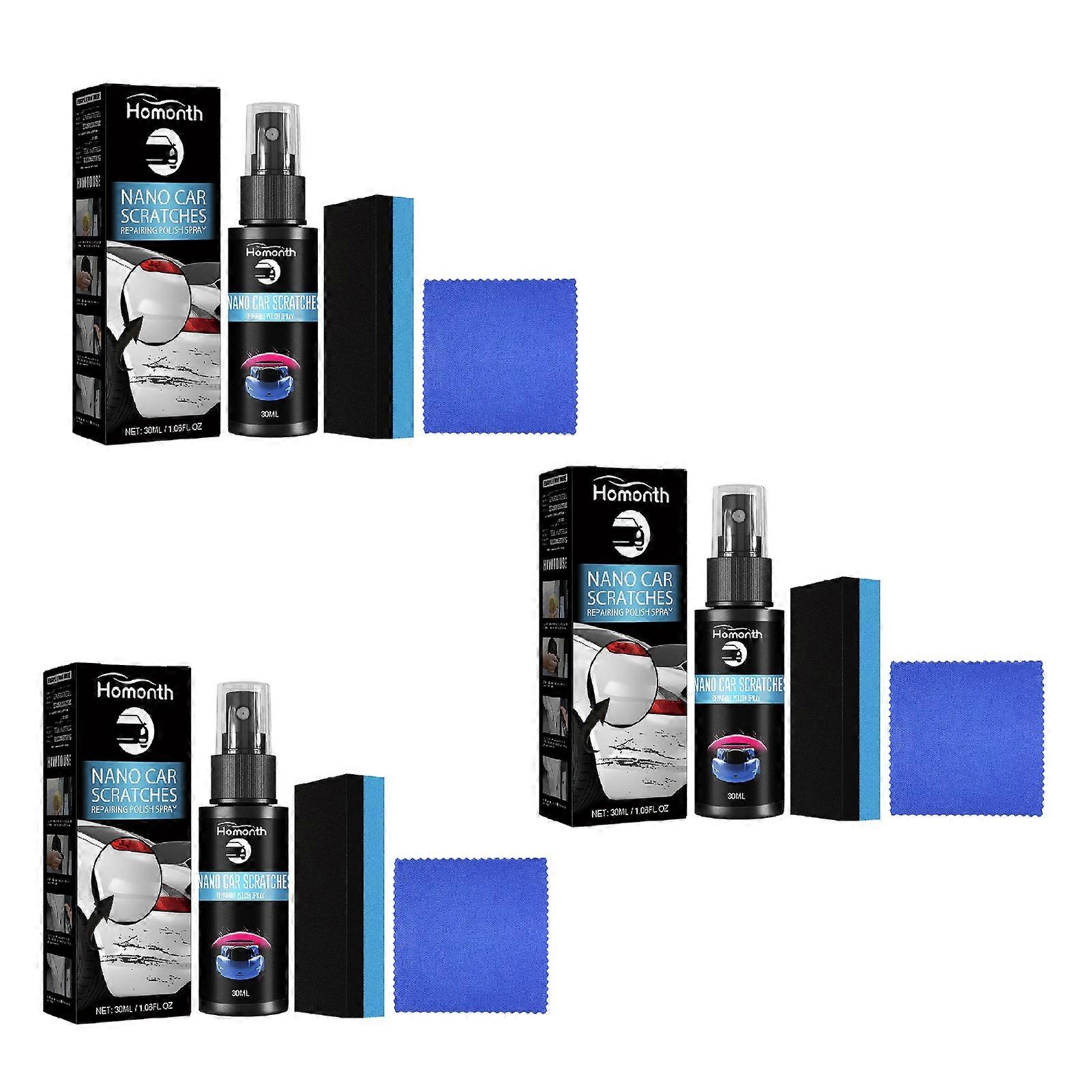 1/2/3st 30ml Bil Scratch Reparationsspray Med Handduk Svamp Vattentät Hållbar Auto Scratch Vätska För Bilytor