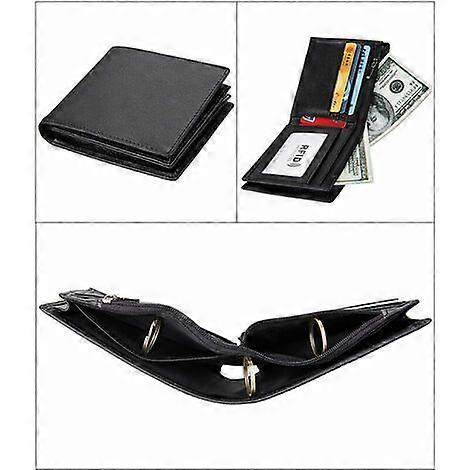 2025 Latest Model Tool Bag Genuine Leather Wallets for Men, RFID Blocking Slim Wallet with Card
