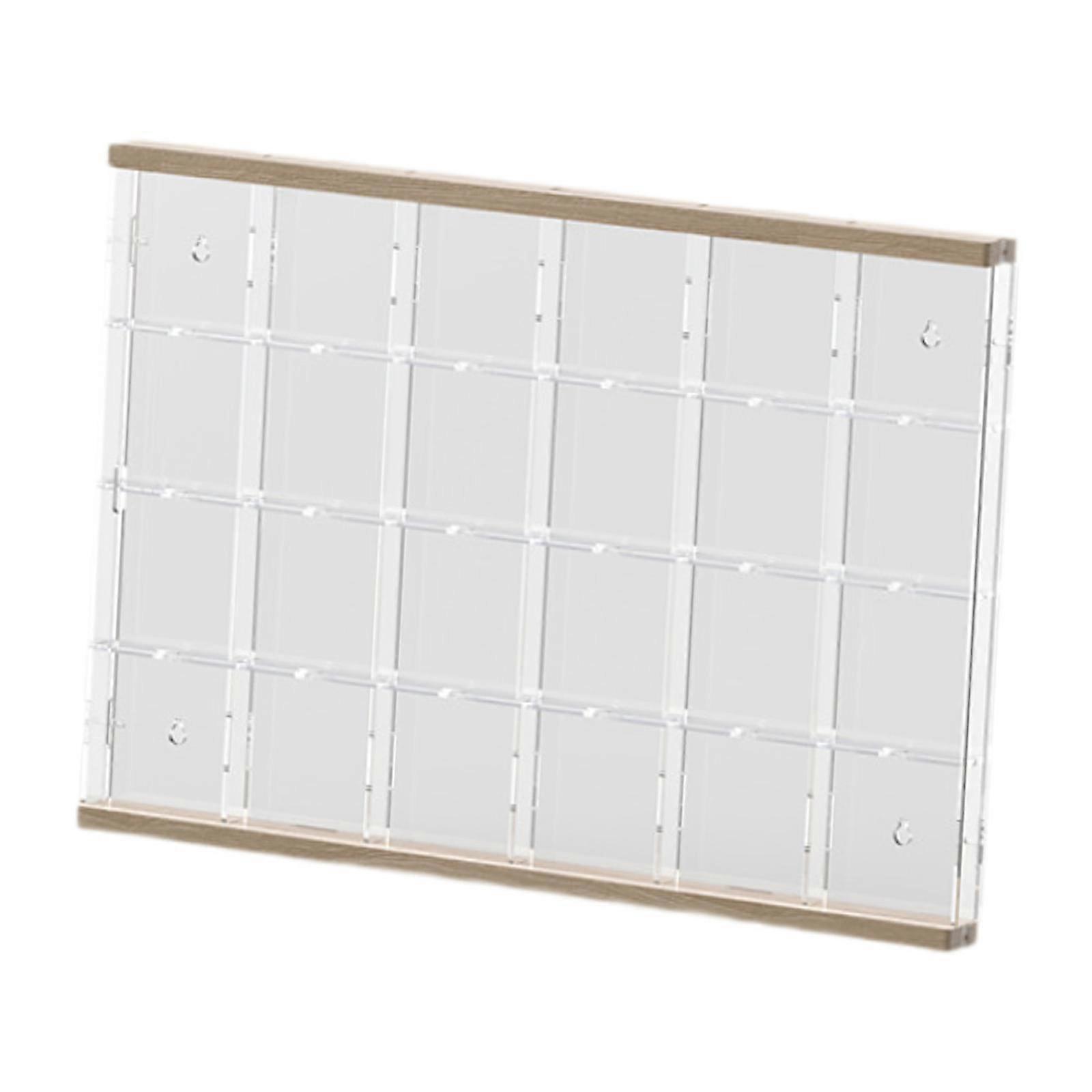 Clear Badges Display Box Display Riser Dustproof Brooch Display Organizer