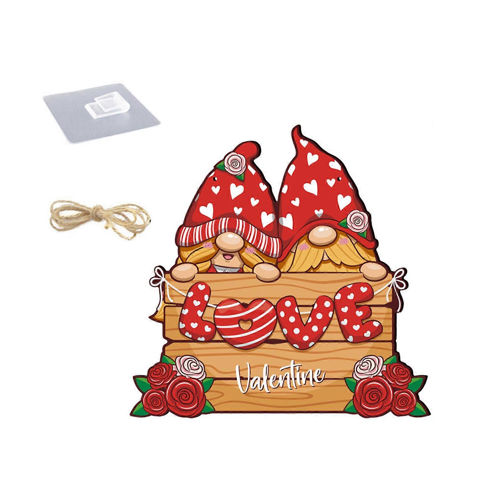 Distinctive Home Decor Valentines Day Plaques Door Hanging Sign Decorations Perfect Anniversary or Valentines Present Multicolor