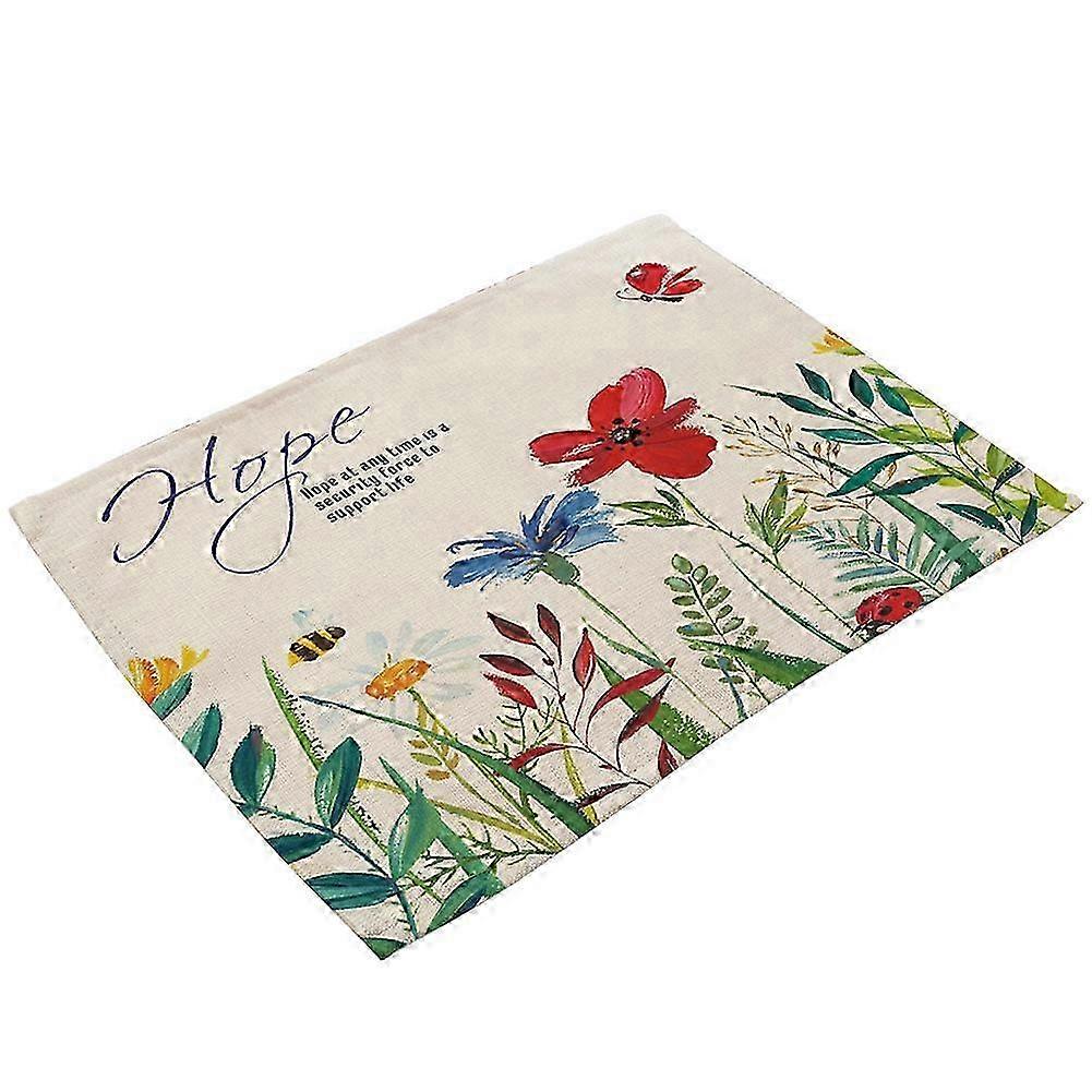 Floral Bird Pattern Non-Slip Table Mat for Heat Resistance, Perfect for Bowls, Plates, and Forks (MP0046-3)