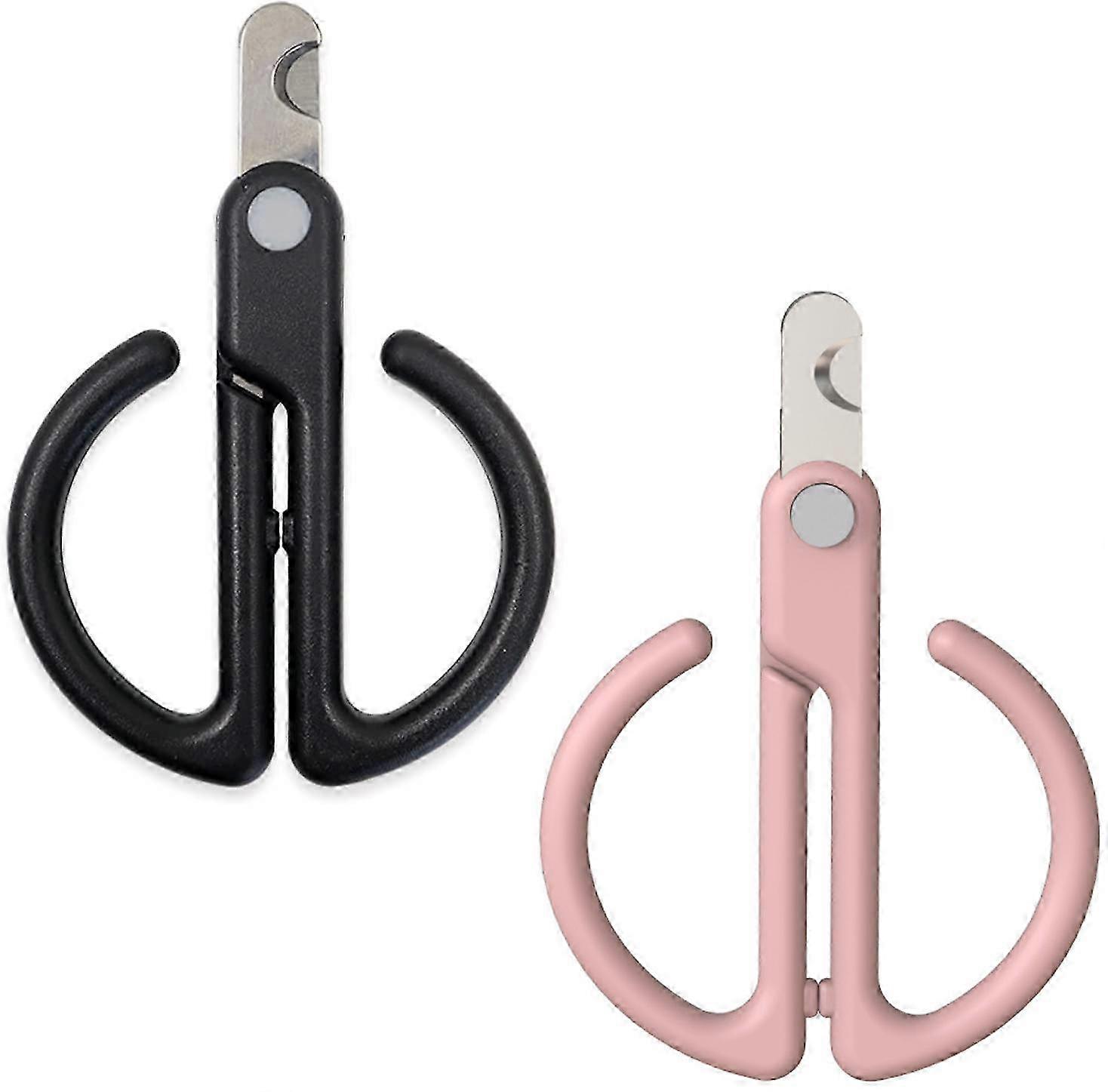 Pet Nail Clipper and Safety Trimmer for Cats and Dogs (Black + Green) 2 Pieces