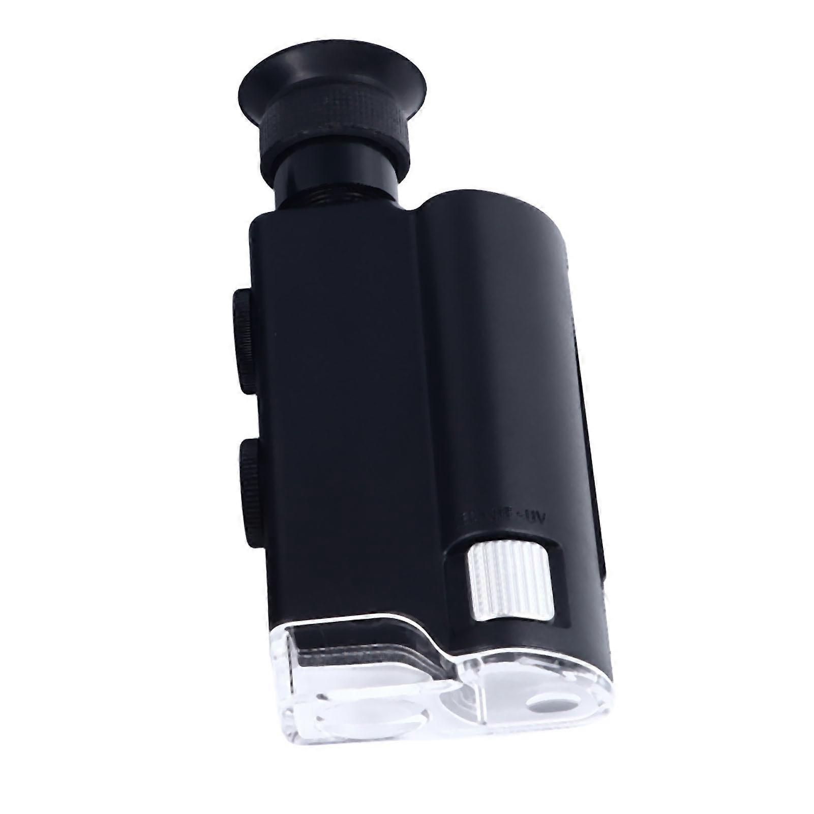 200 to 240X Portable Microscope Zoom Mini Pocket Optical Microscope with LED Light for Jewelry Coin 
