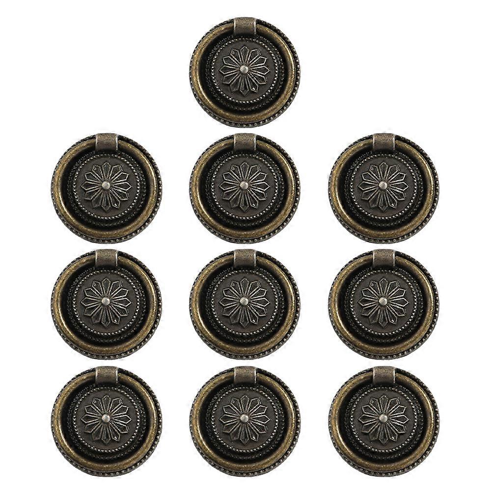 Retro Door Knobs with Zinc Alloy Material for Door Use Golden Color 10 Pieces