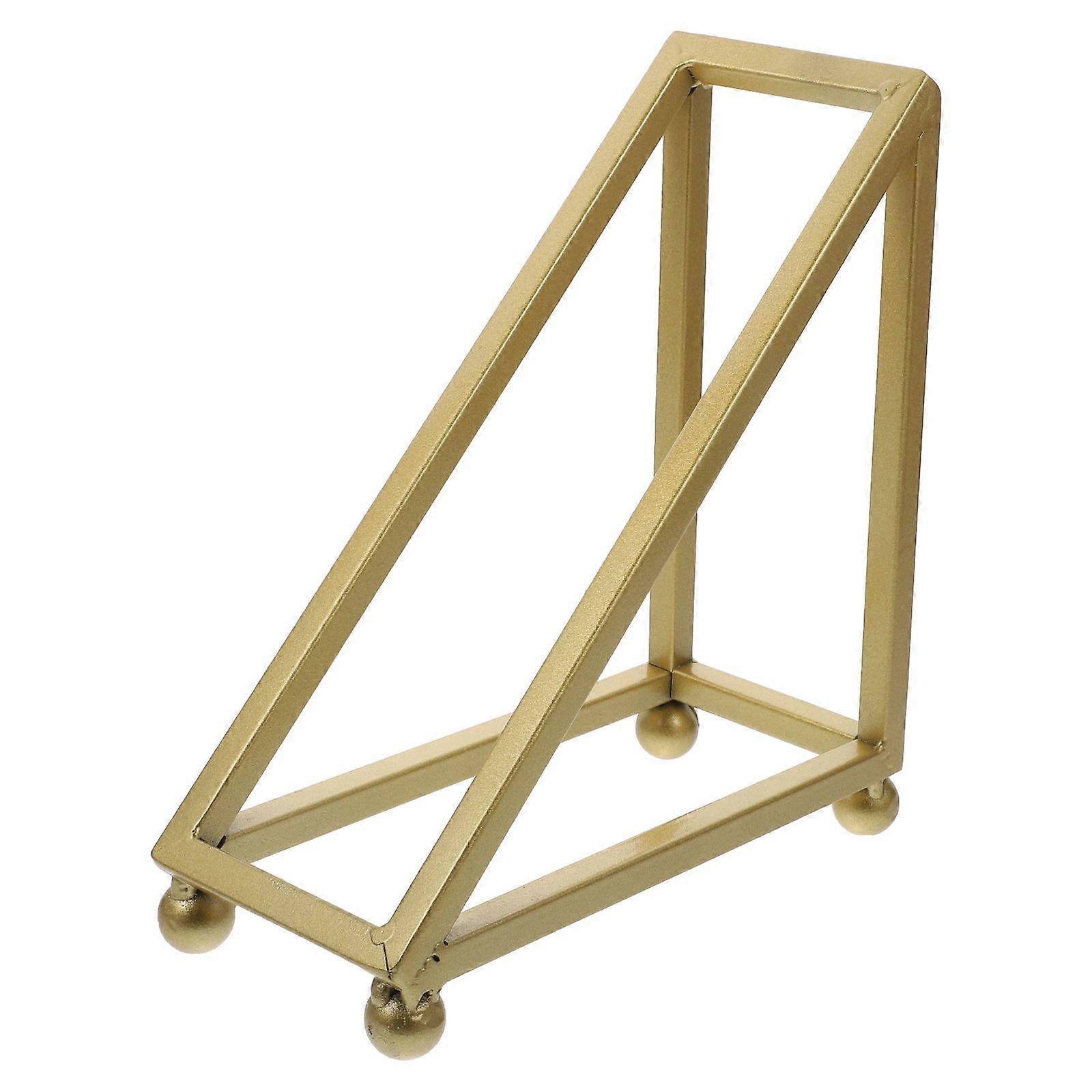 1Pc Practical Wine Bottle Display Rack Durable Iron Red Wine Holder (Golden)