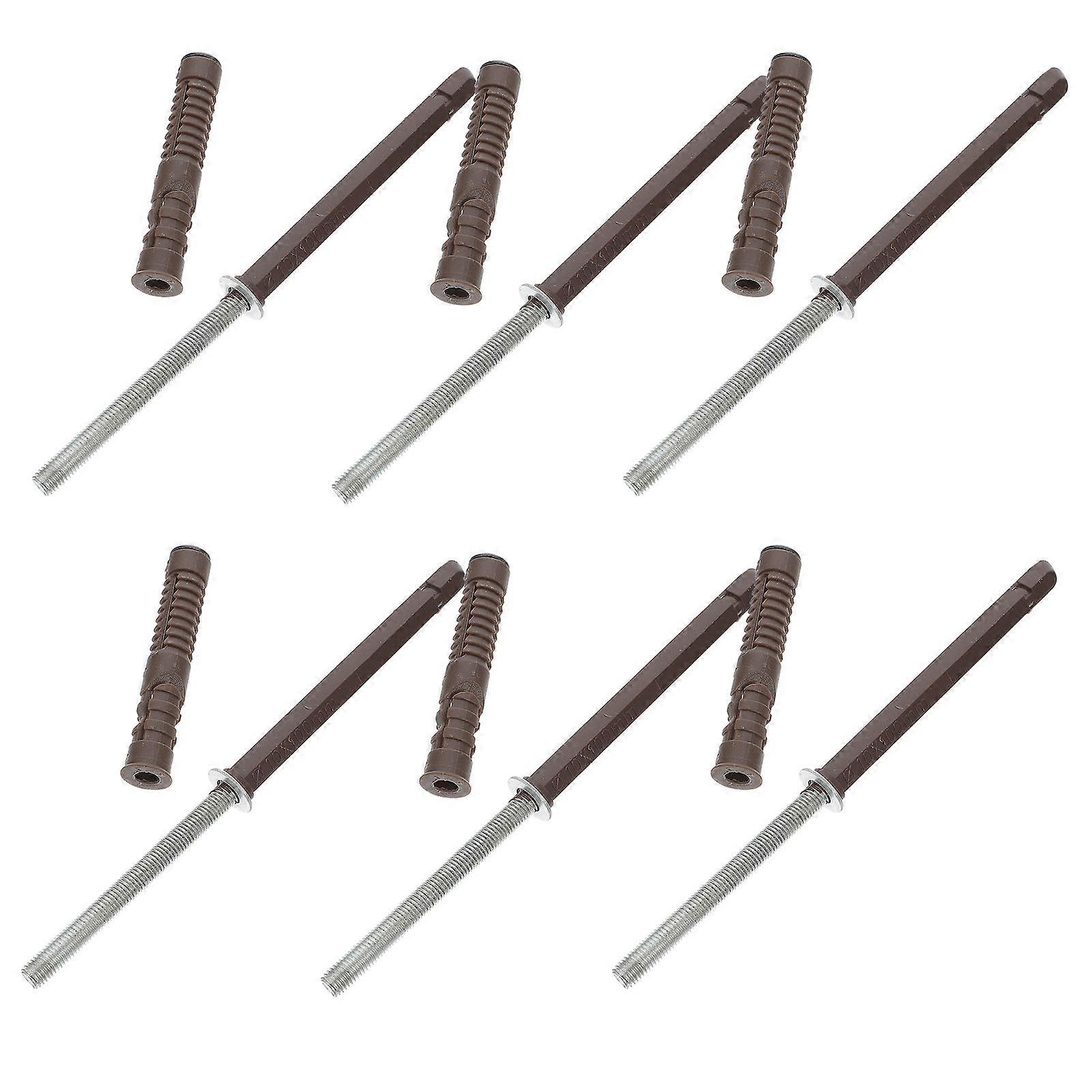 Fixed Mount Shelf Support Brackets Wall Board Blind Shelf Supports Brown Load-Bearing 6Pcs