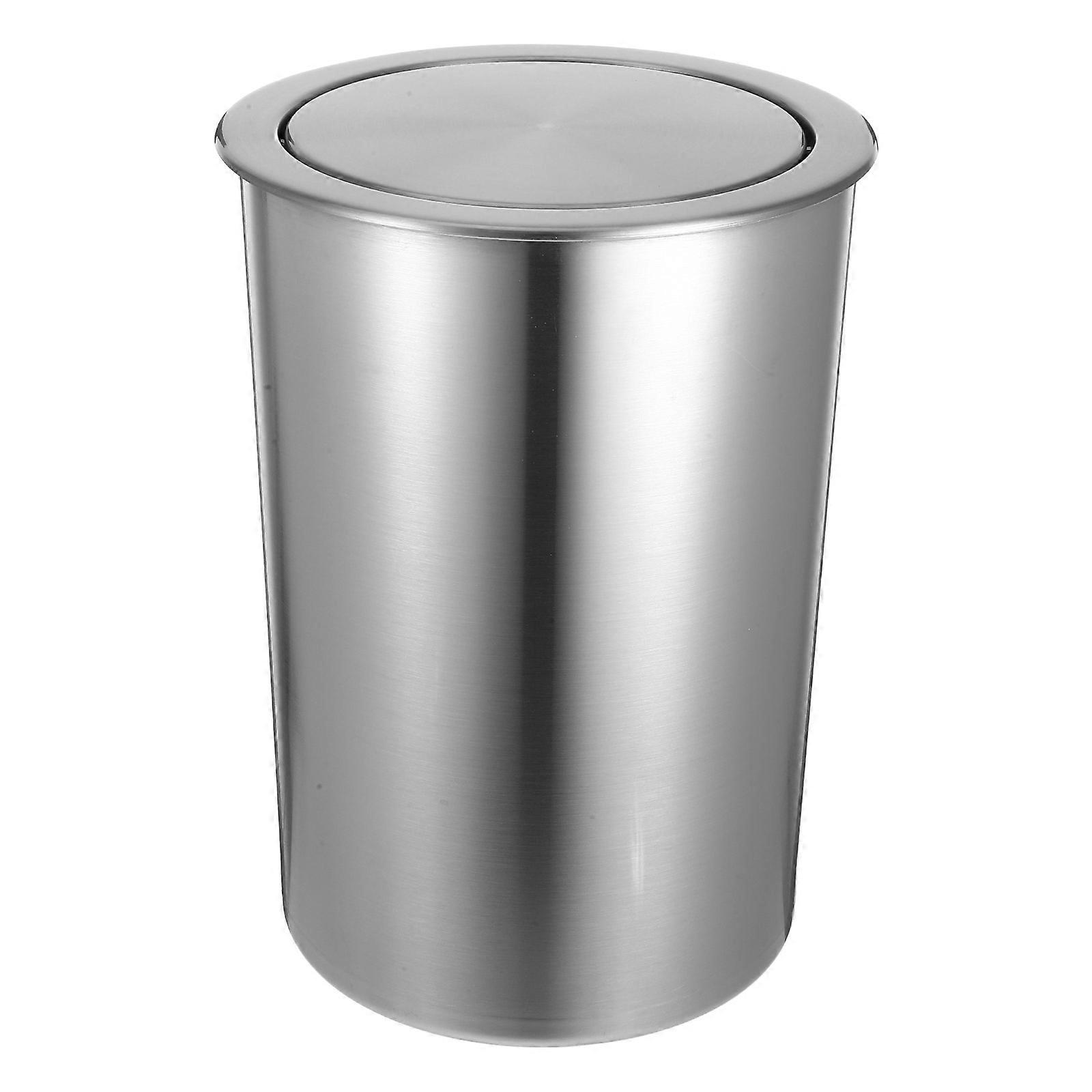 Kitchen Trash Can Embedded Trash Bin Stainless Steel Kitchen Use Silver Color Rectangular Shape 1 Set
