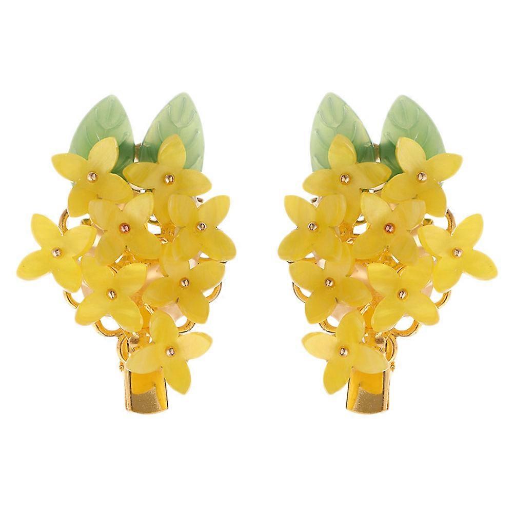 Bobby Pin Chinese Style Resin Material Fashion Chic Design Hair Decoration for Little Girls Party 2 4x1 4x0 7in 1Pack