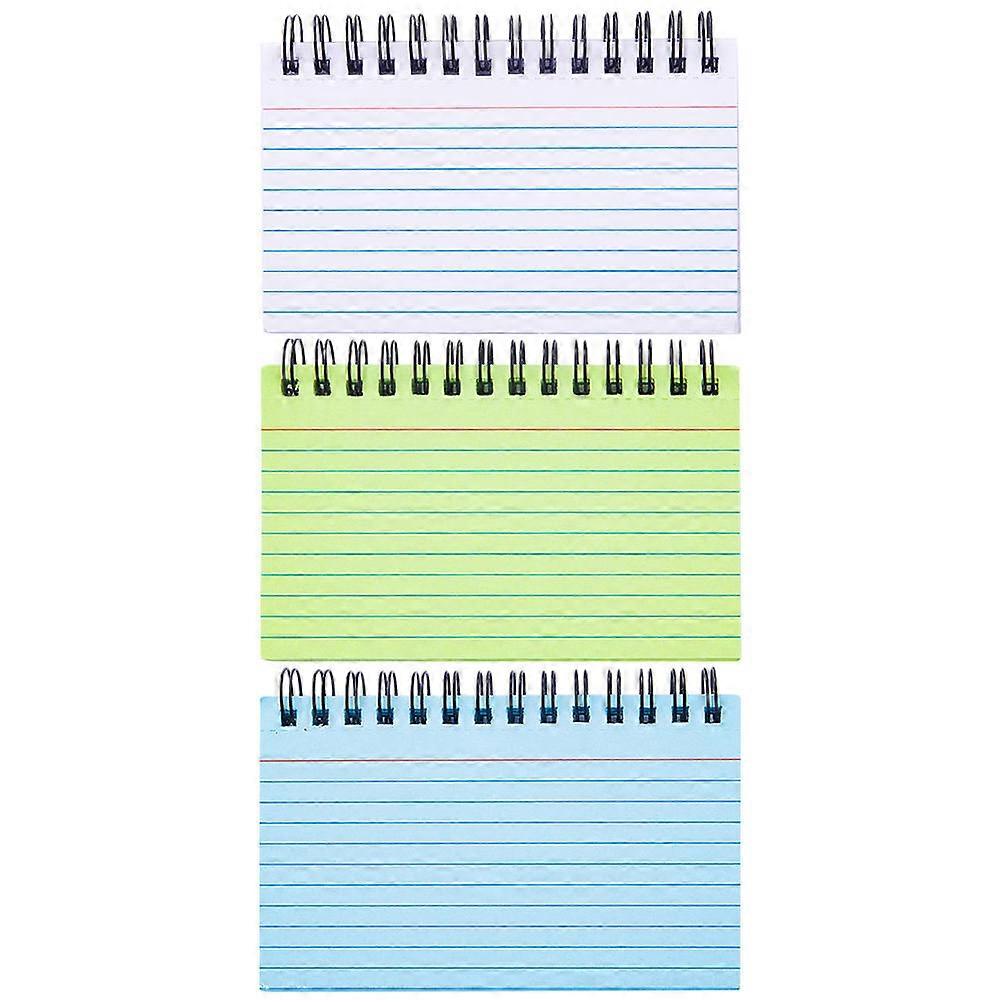 Spiral Memo Notebook Lined Memo Pads Office Notebooks for Work Students Coil Notepads Green 12.5x7.5CM Leaving Messages 3Pcs