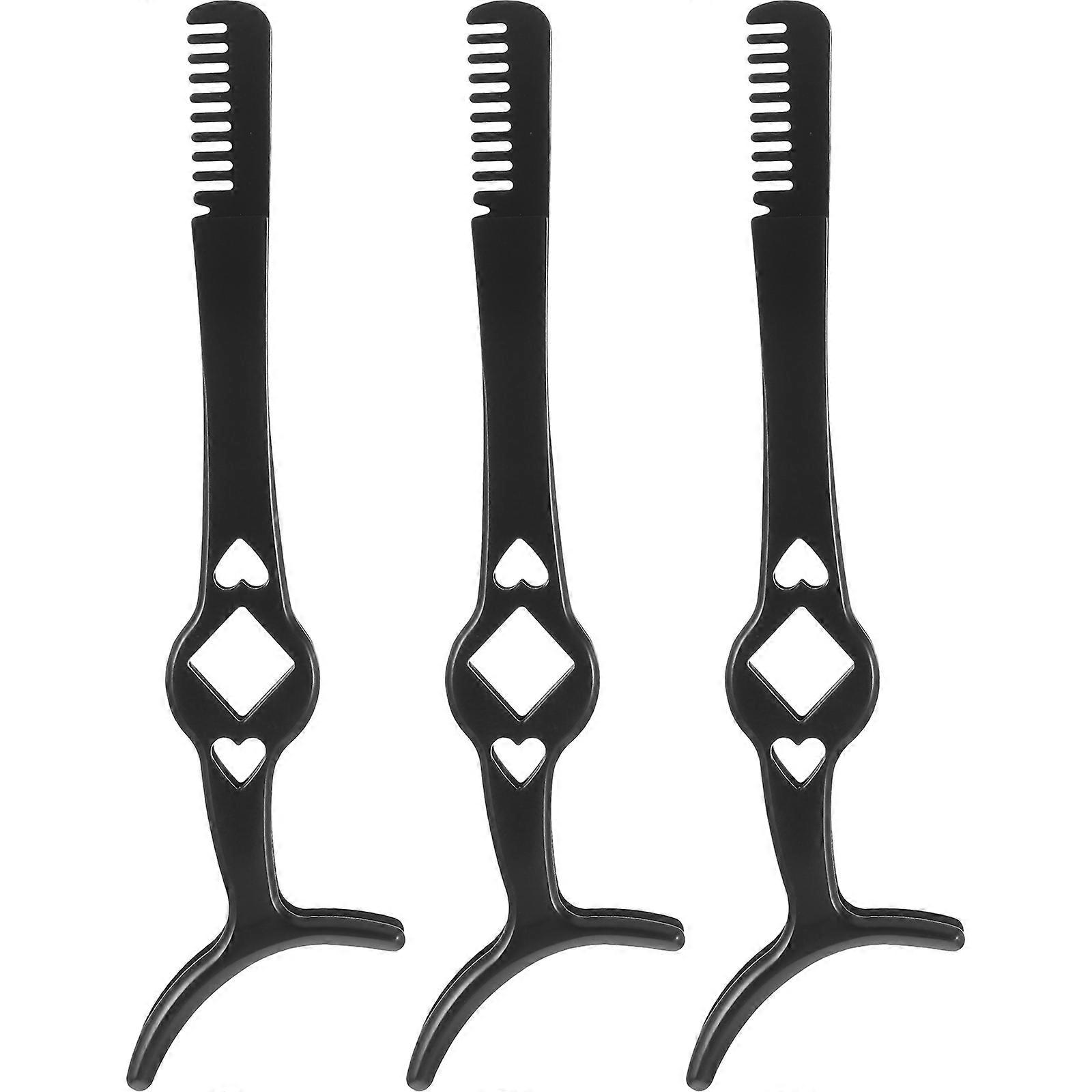 3pcs Eyelash Tweezers Lash Clamp Lash Clip Eyelash Clip Lash Tweezer with Comb
