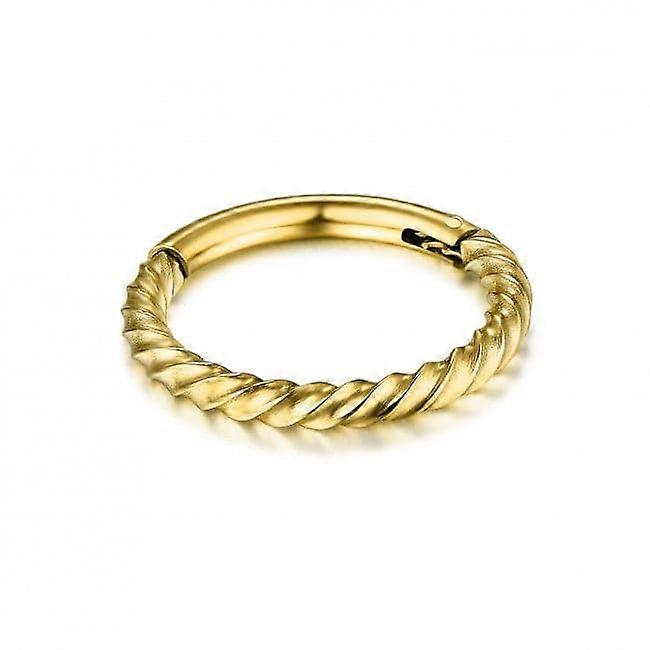 316L Surgical Steel Twisted Rope Hinged Segment Clicker Ring