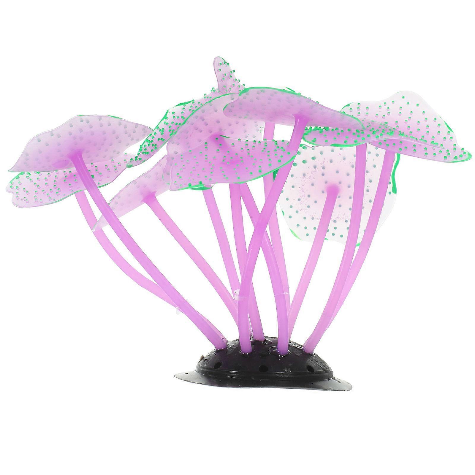 Artificial Coral Branch Aquarium Landscaping Decor Silicone Plastic Christmas Tree Shape For Aquarium Owners 6x9cm 1Pack