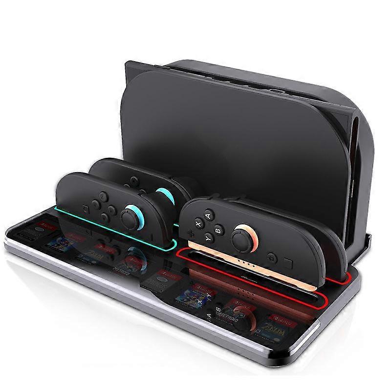 For Nintendo Switch 2 Controller Charging Dock Ultra-thin Stand With 8 Game Card Storage UT01 Charging Dock
