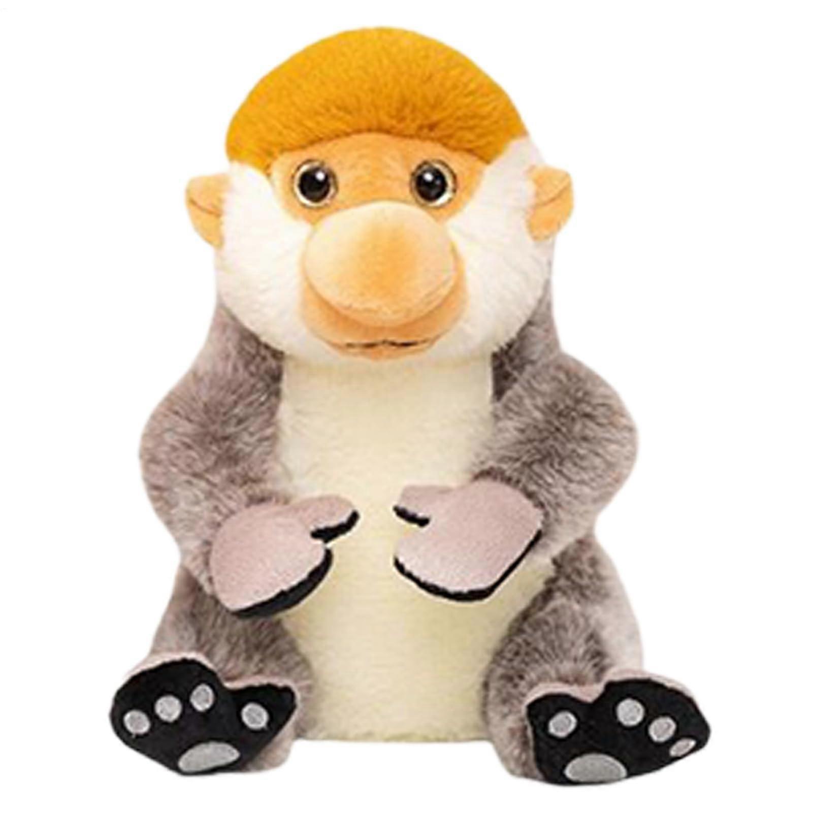 Plushnosed monkey toy with soft faux fur, sleep aid, collectible for room decor