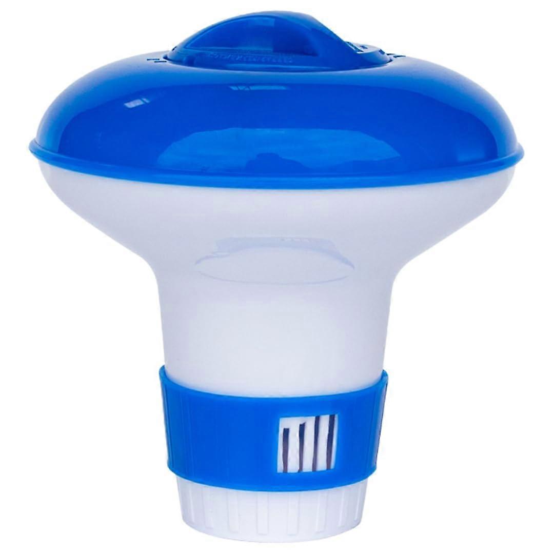 Floating chemical dispenser suitable for chlorine and bromine tablets