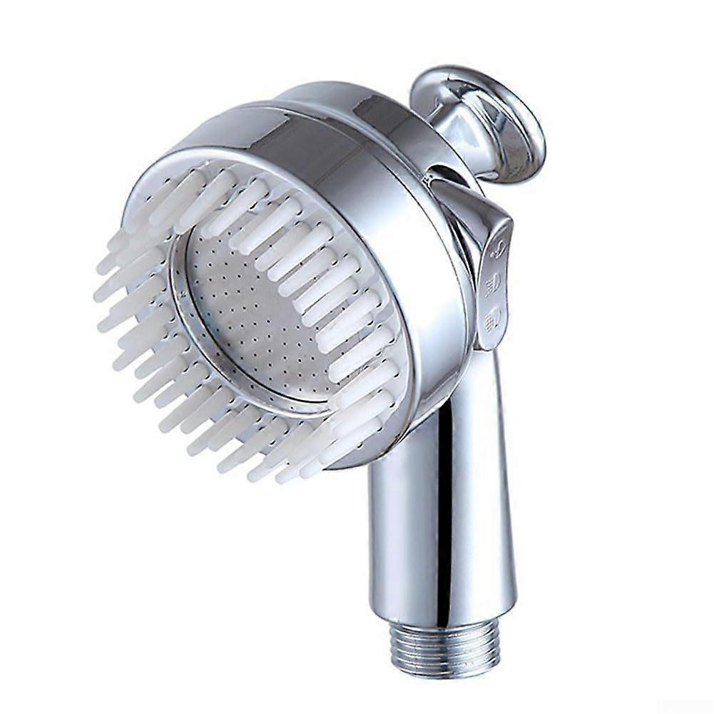 Shower Head with Comfortable Grip, Dual Spray Modes, Silver Finish, Easy Installation for Versatile Use