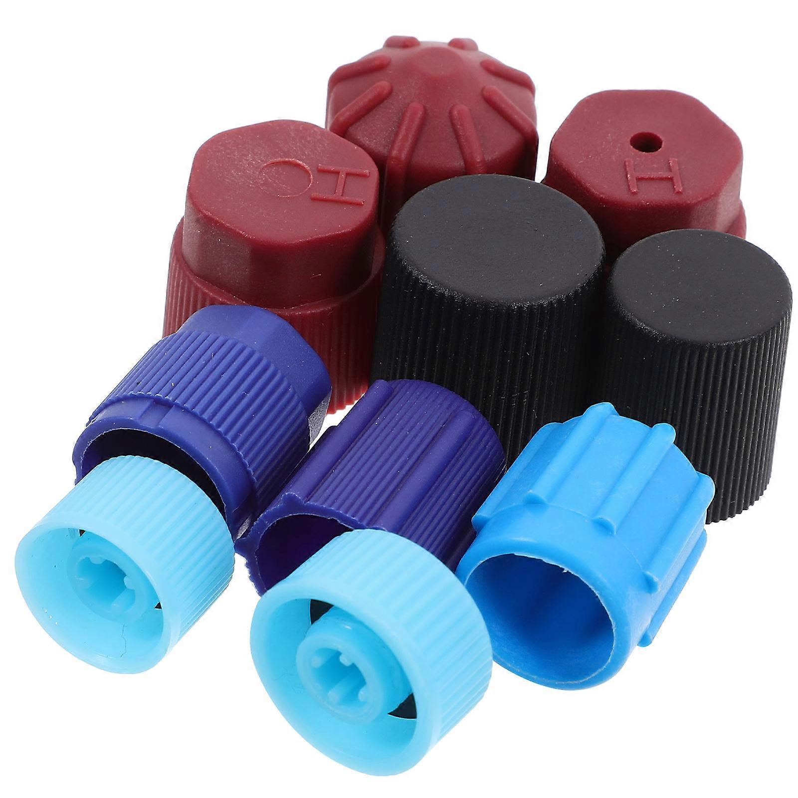 Low Pressure Valve Cap Air Conditioning Valve Caps Car Air Conditioning System Assorted Color 1.50X1.50X1.50cm Dustproof 10Pcs