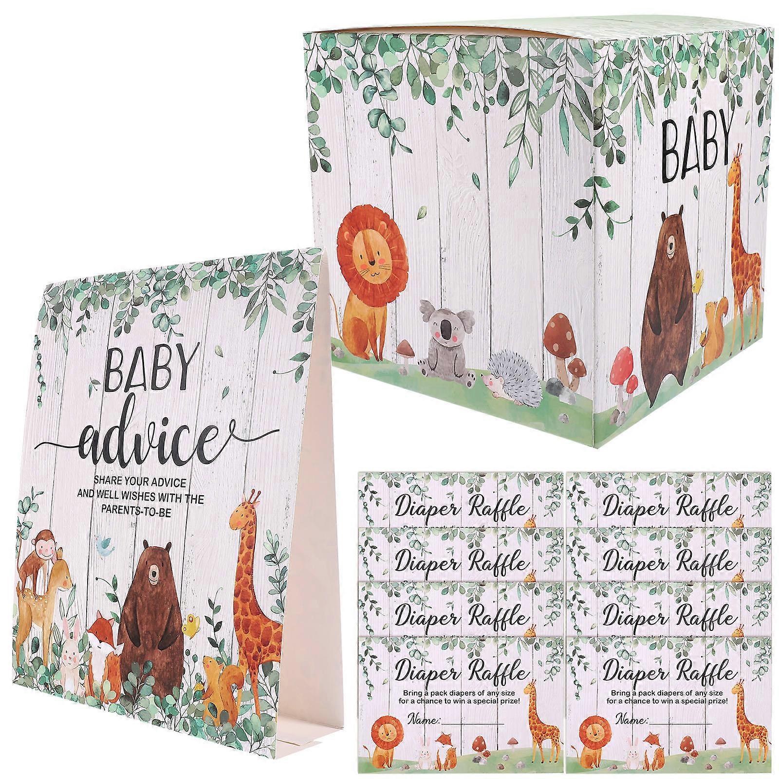 Baby Shower Game Cards Party Decorations Multi Color Square Shape 1Set