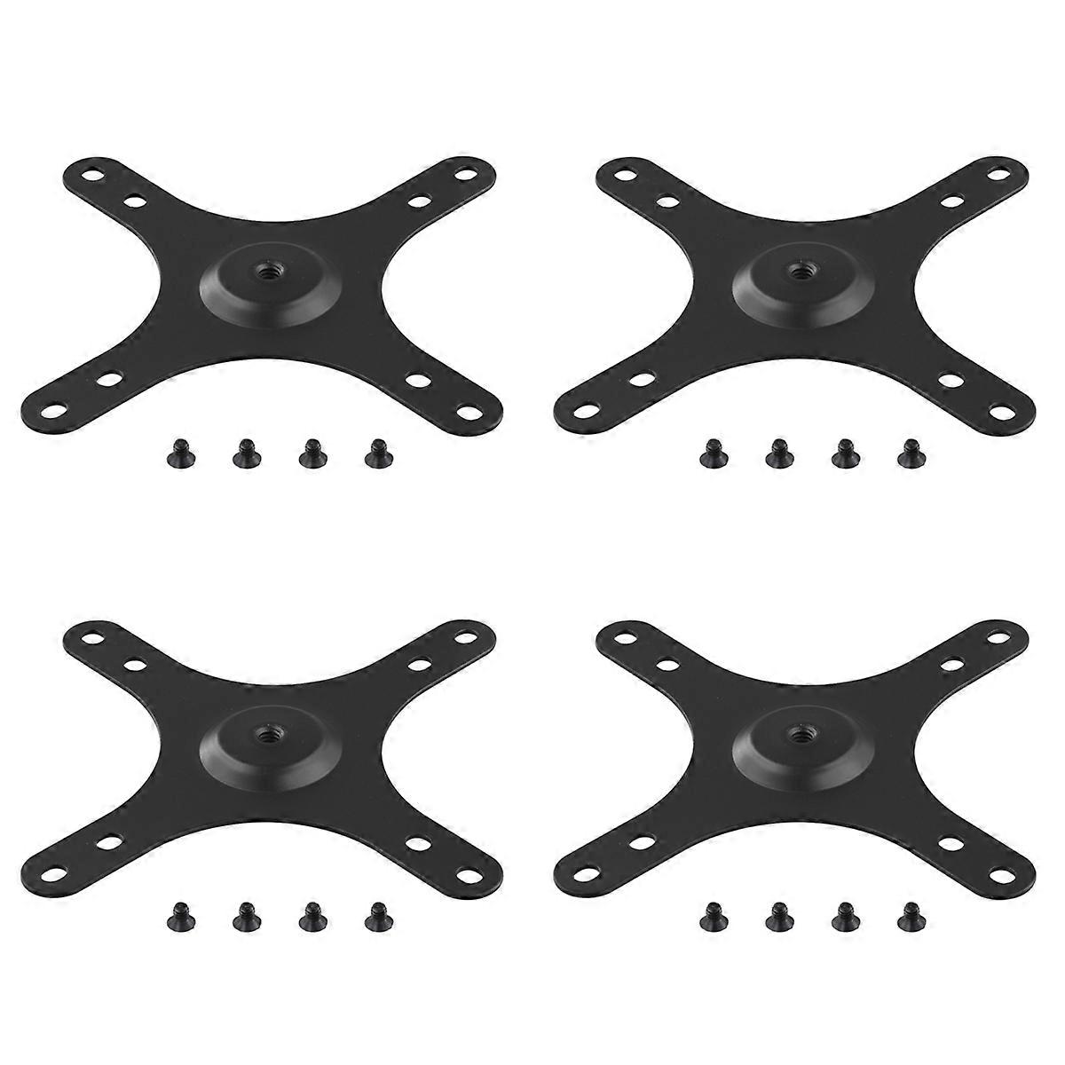 4X Portable Monitor Mounting Bracket Plate 1/4 Inch Screw Hole to 100x100mm 75x75mm, Screw Set Wall