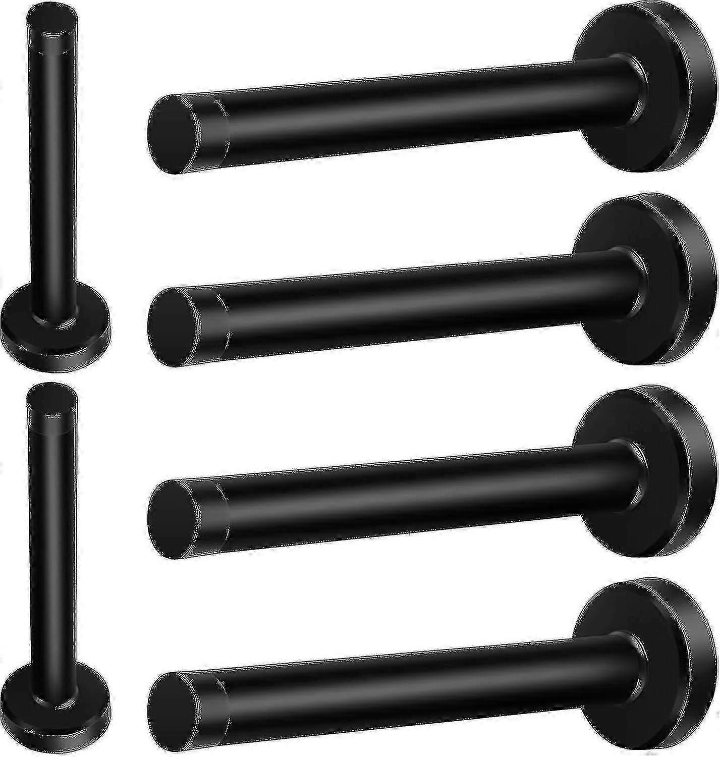 Dørstop 6 tommer lang prop vægbeslag kraftig solid sort dørstop børste