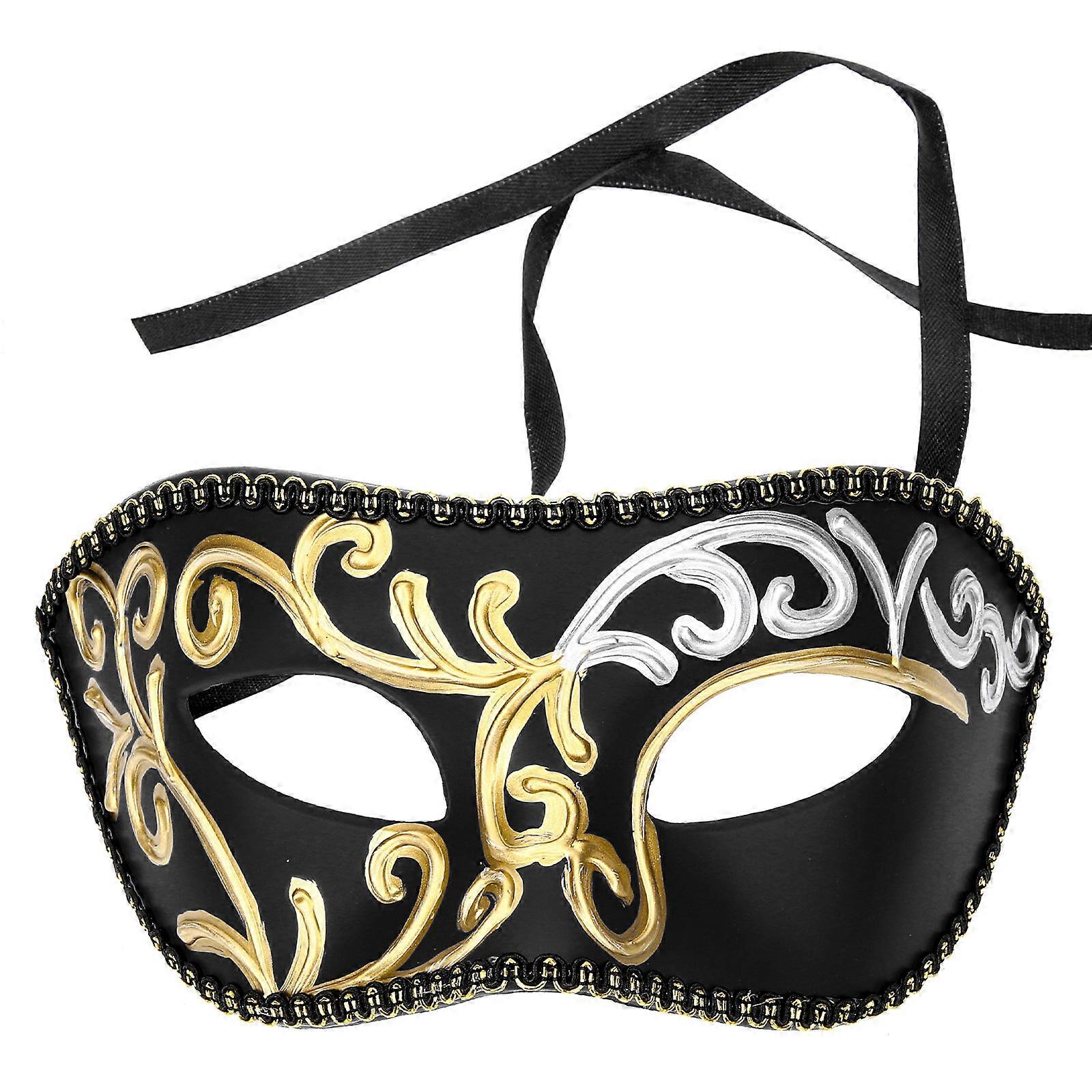 Retro Half Face Mask for Masquerade Party, Festival & Halloween – Durable Design for Cosplay & Dancing Events