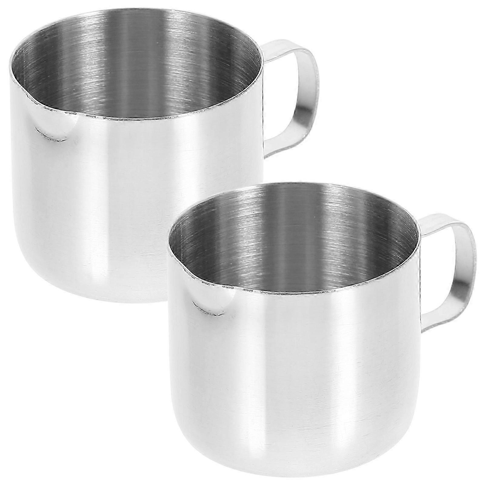 Lot de 2 pichets à lait et à sauce en acier inoxydable (environ 30 ml)
