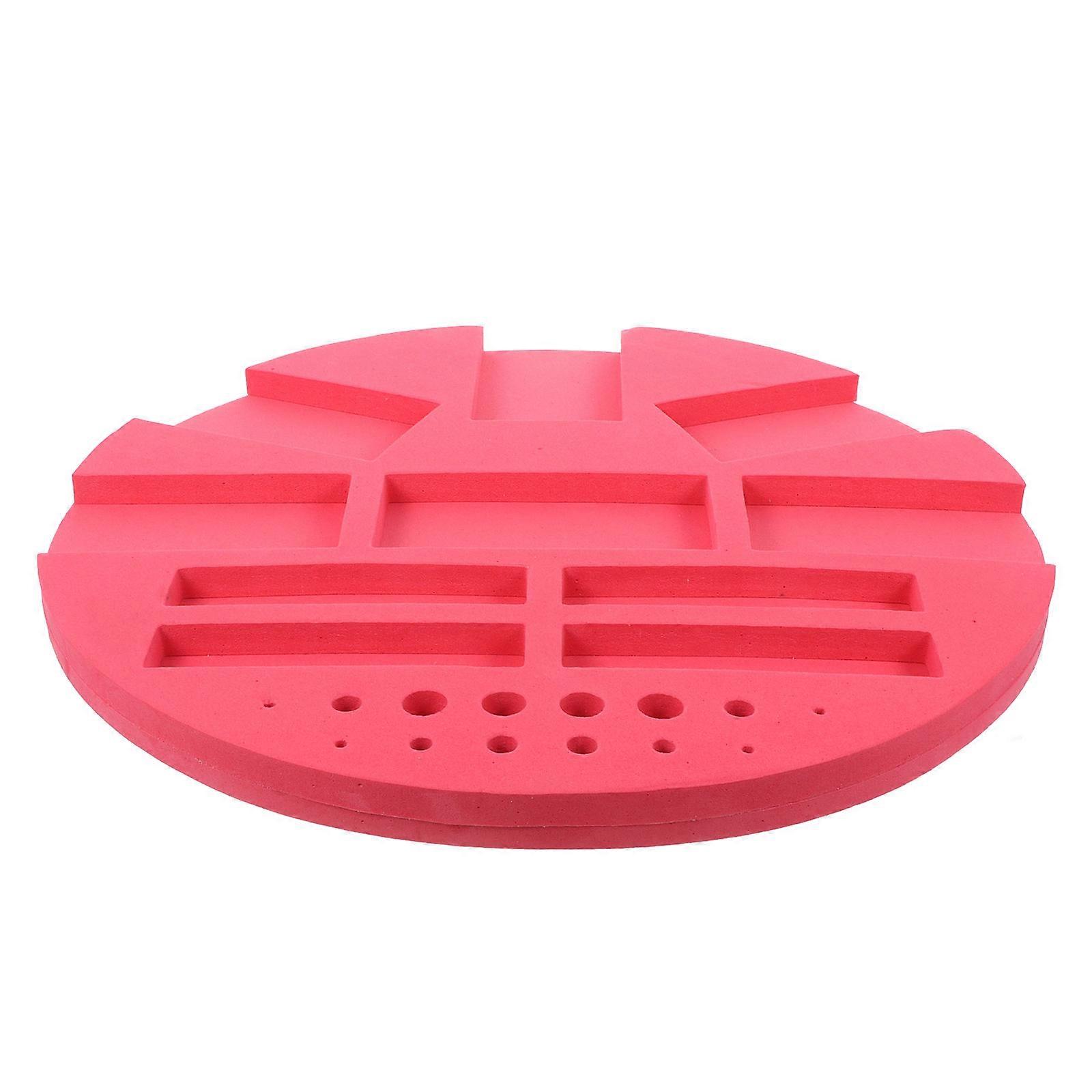 Paint Tool Organizer Diamond Art Storage Tray Circular Red 30.5X30.5CM Multi-Color Diamond Support 1Set