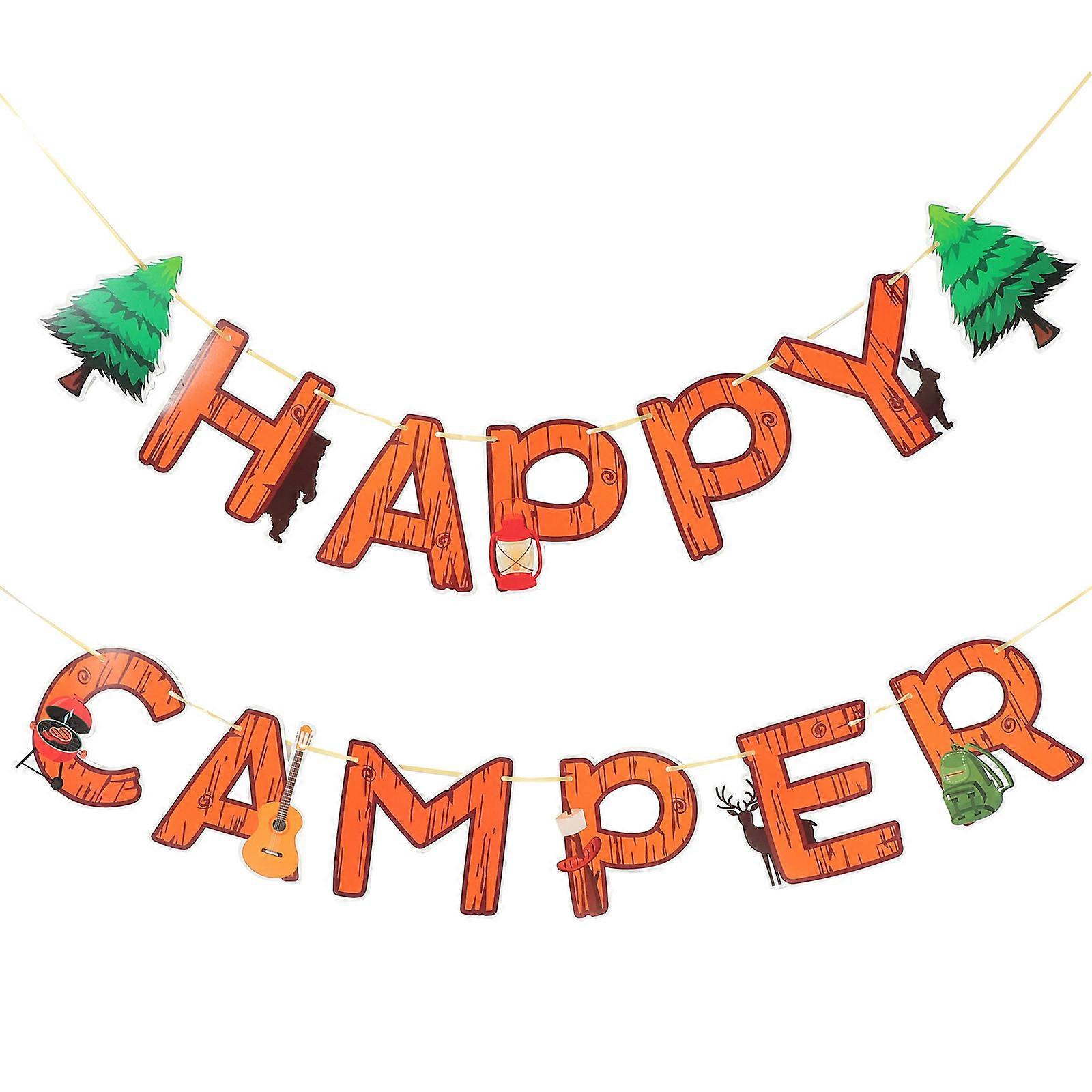 Camping Theme Party Decorations Multi Colored Paper Decoration For Luxury Camping Parties 1 Set