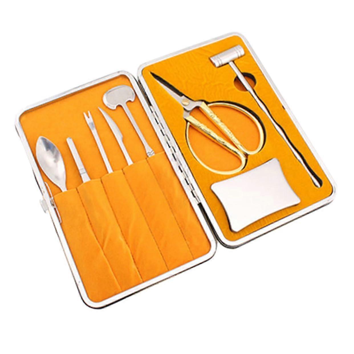 Crab Cracker Set, 8-Piece Stainless Steel Shellfish Tools For Crabs, Lobster, Shrimp, Nutcracker, Eating Clips, Silver